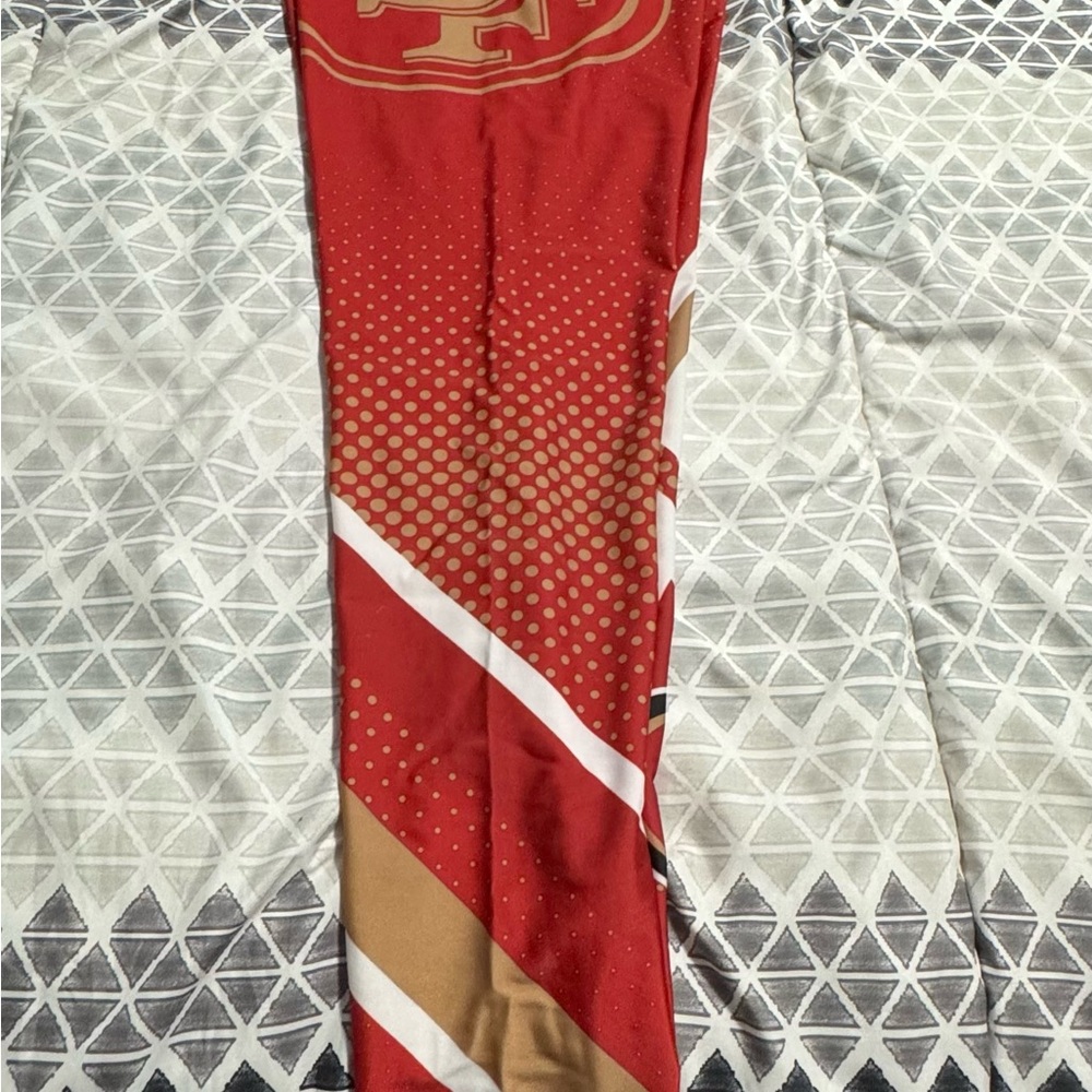 Team Apparel Red and Gold Polka Dot Leggings